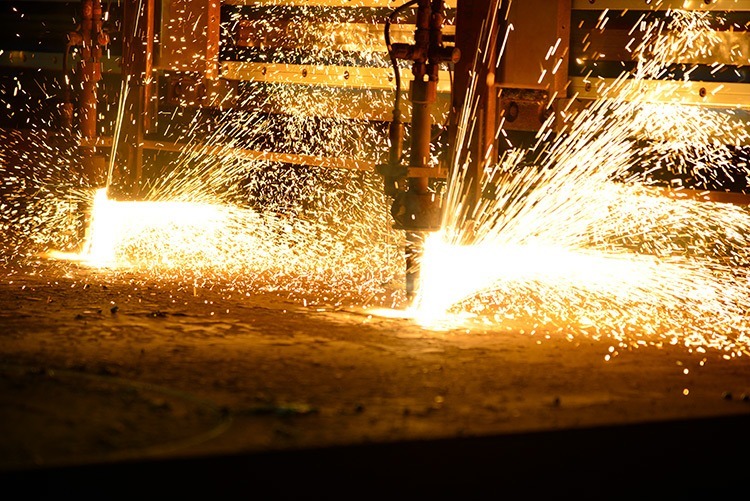 Einstich einer Autogenmaschine